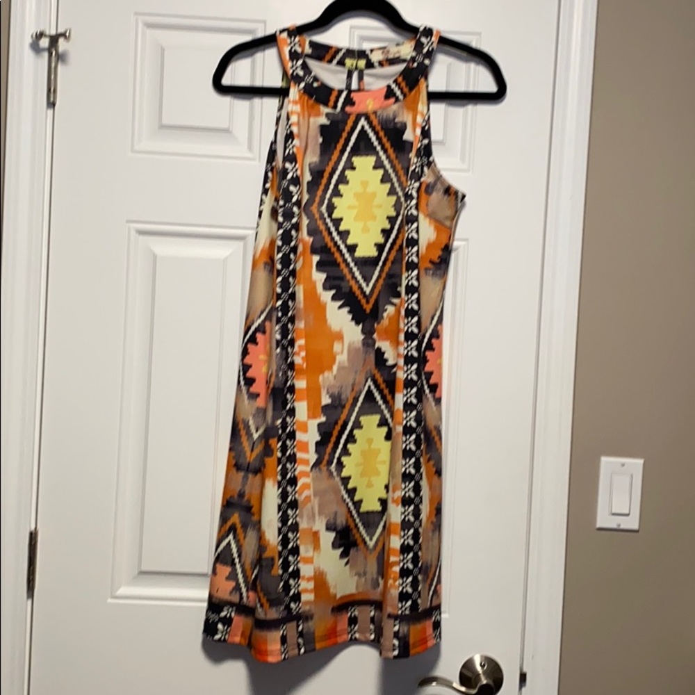Fun print slip on dress